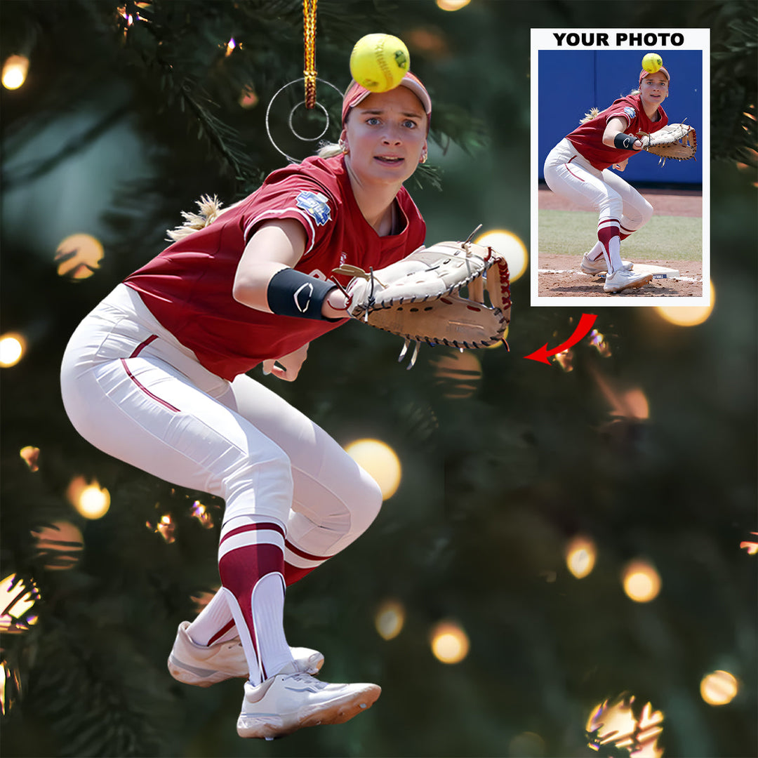 Play Ball - Personalized Photo Mica Ornament - Christmas Gift For Baseball Players, Baseball Lovers