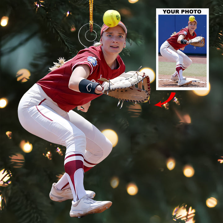 Play Ball - Personalized Photo Mica Ornament - Christmas Gift For Baseball Players, Baseball Lovers