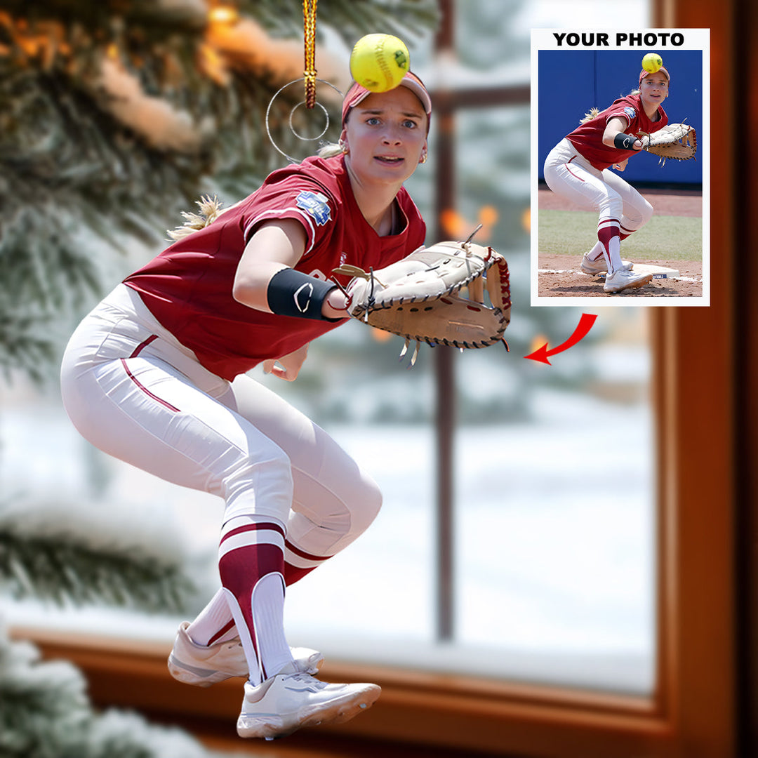 Play Ball - Personalized Photo Mica Ornament - Christmas Gift For Baseball Players, Baseball Lovers