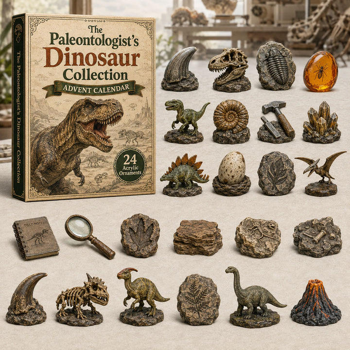 CHRISMAST KICKOFF 40% OFF - Paleontologist Dinosaur Discovery Advent Calendar 2026 - 24-Day Festive Countdown, Acrylic Charms Blind Box - Gift For Dinosaur Lovers AC0TH064