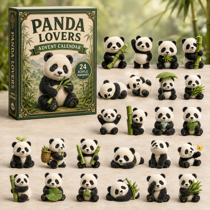 CHRISTMAS KICKOFF 40% OFF - Panda Bamboo Advent Calendar 2026 - 24-Day Festive Countdown, Acrylic Charms Blind Box - Gift For Panda Lovers AC0TM089