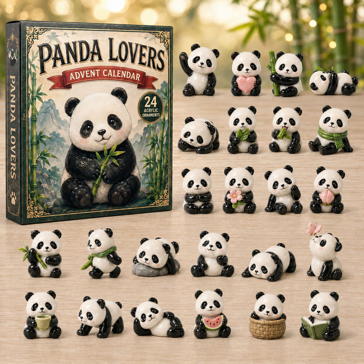 CHRISTMAS KICKOFF 40% OFF - Panda Lovers Advent Calendar 2026 - 24-Day Festive Countdown, Acrylic Charms Blind Box - Gift For Panda Lovers AC0TM090