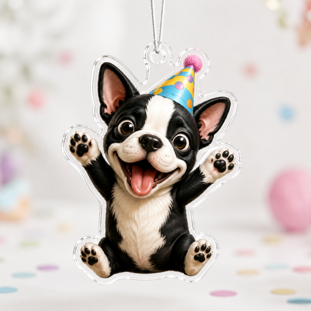 Party Boston Terrier Mica Ornament NCU0NT058