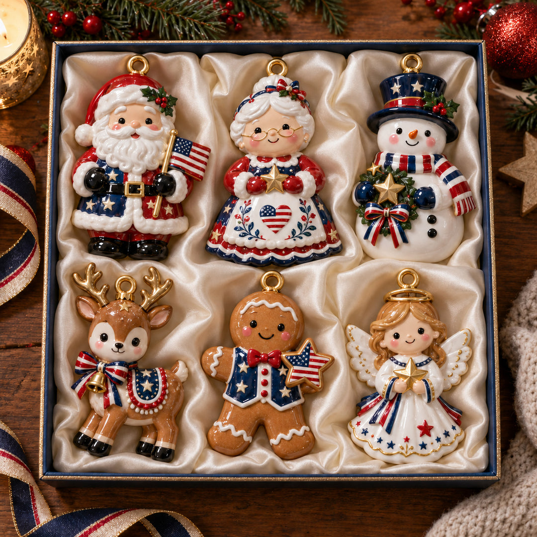 Patriotic Christmas Team Acrylic Ornament Gift Set NCU0HT158