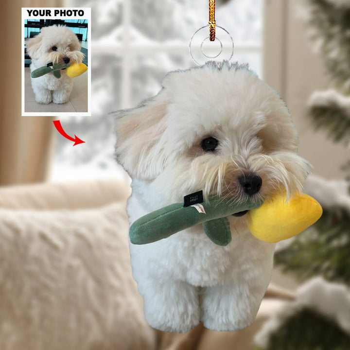 Pawfect Holiday - Personalized Photo Mica Ornament - Gift For Pet Lovers, Pet Owners, Family Members