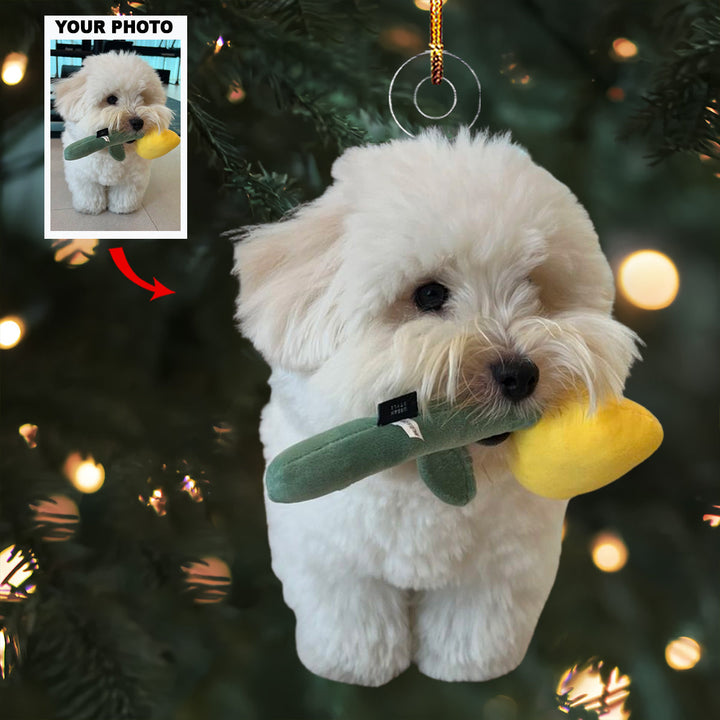 Pawfect Holiday - Personalized Photo Mica Ornament - Gift For Pet Lovers, Pet Owners, Family Members