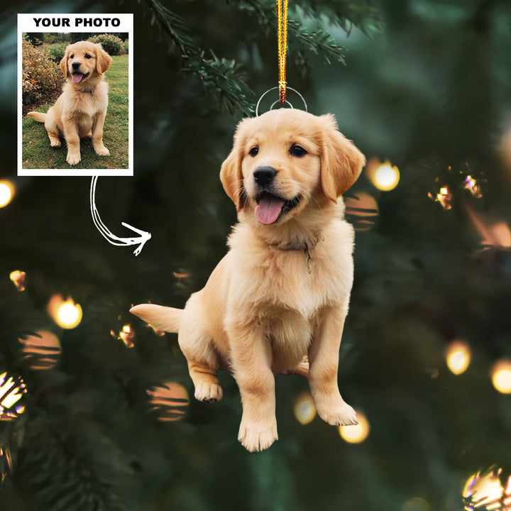 Pawmark Ornament - Personalized Photo Mica Ornament - Christmas Gift For Pet Lovers