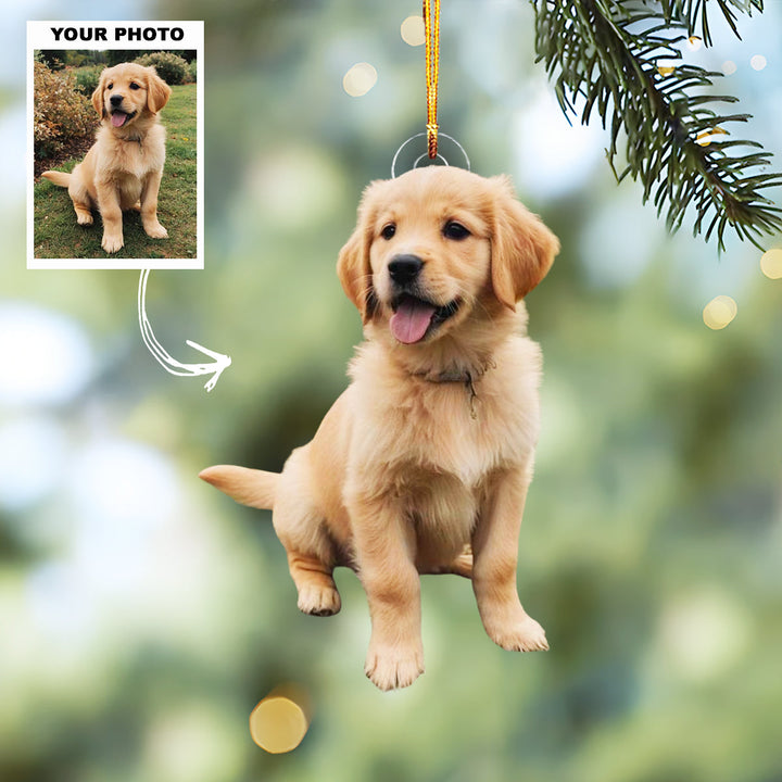Pawmark Ornament - Personalized Photo Mica Ornament - Christmas Gift For Pet Lovers