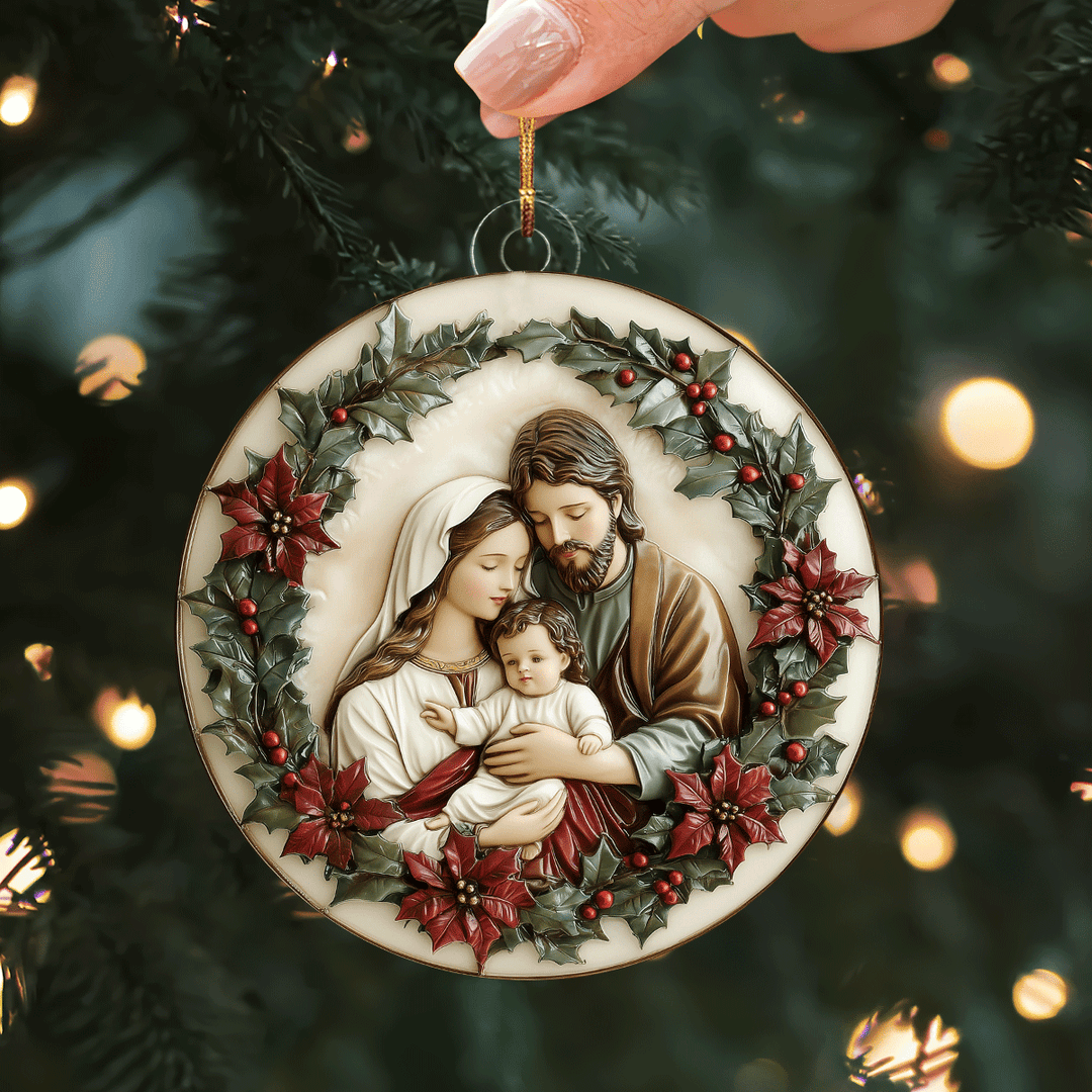 Peaceful Nativity Scene Mica Ornament NCU0TL090