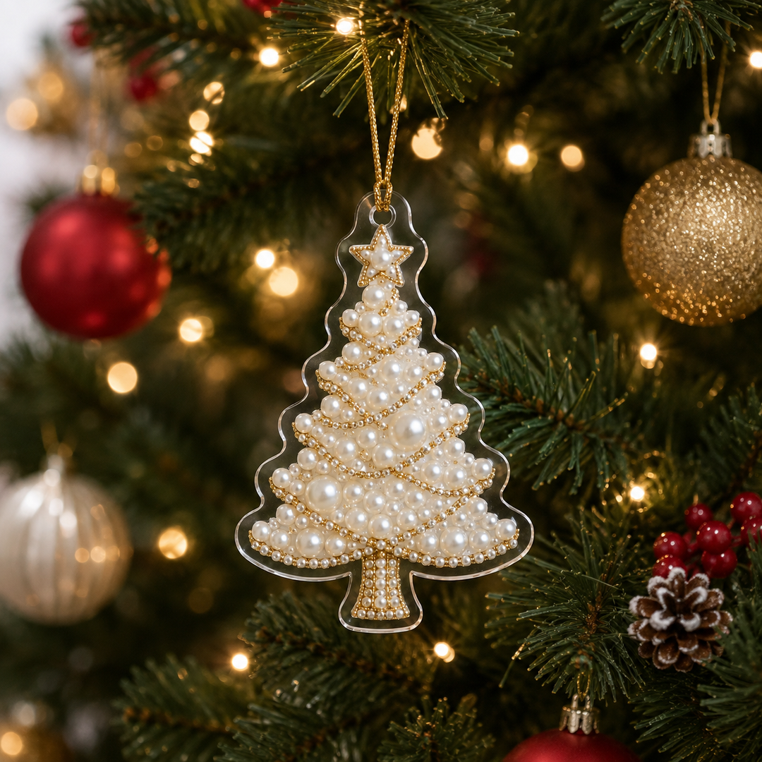 Pearl Christmas Tree Mica Ornament NCU0HT001