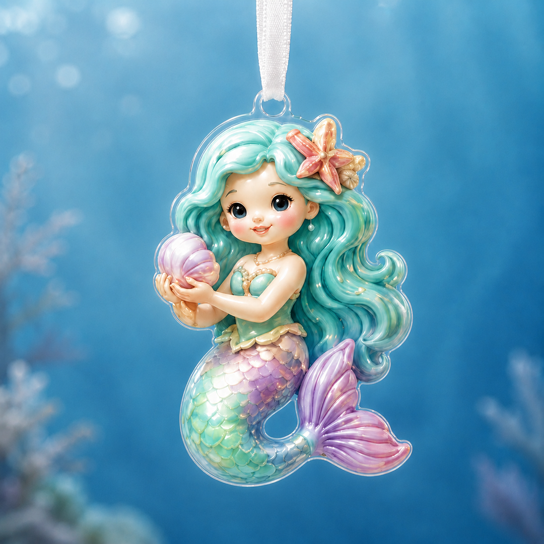 Pearl Whisper Mermaid Mica Ornament NCU0HA022