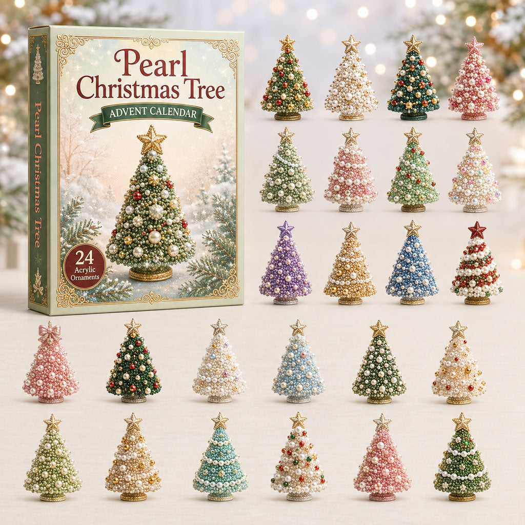 CHRISTMAS KICKOFF 40% OFF - Pearl Christmas Tree Advent Calendar 2026 - 24-Day Festive Countdown, Acrylic Charms Blind Box - Gift For Christmas AC0TH180