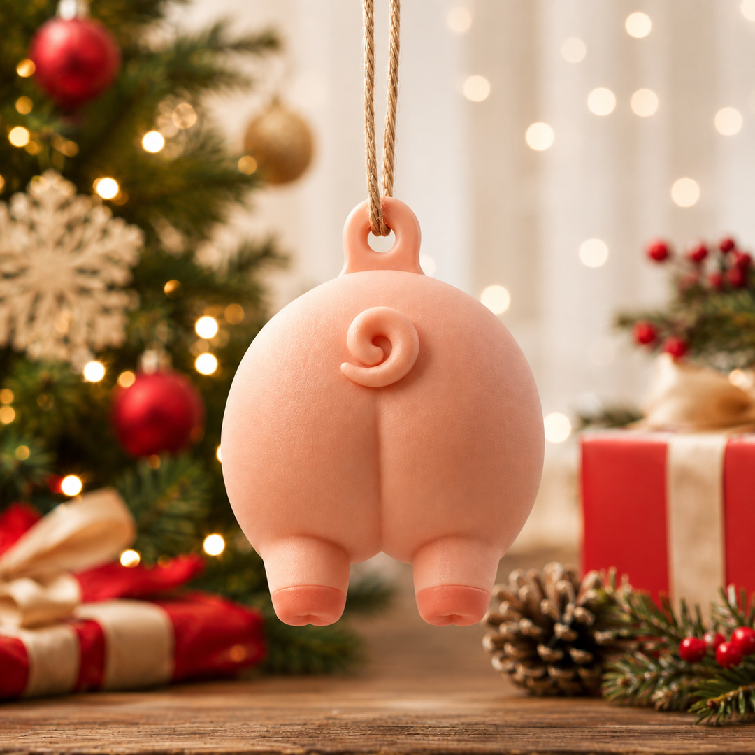 Pig Butt Mica Ornament NCU0TM081