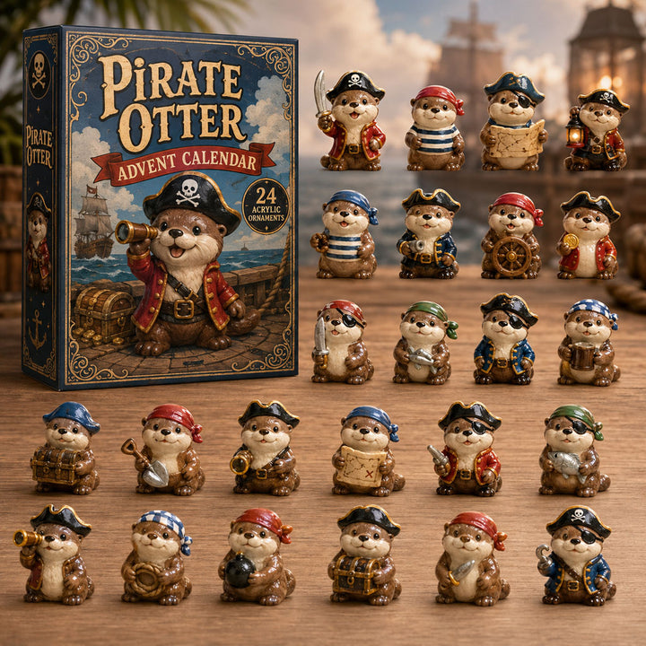 CHRISTMAS KICKOFF 40% OFF - Pirate Otter Advent Calendar 2026 - 24-Day Festive Countdown, Acrylic Charms Blind Box - Gift For Otter Lovers AC0TM144