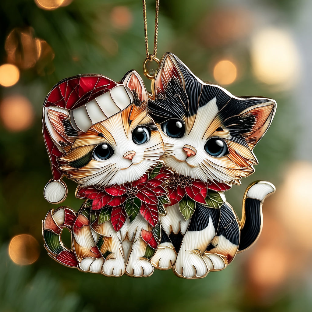 Poinsettia Pair Mica Ornament NCU0DH286