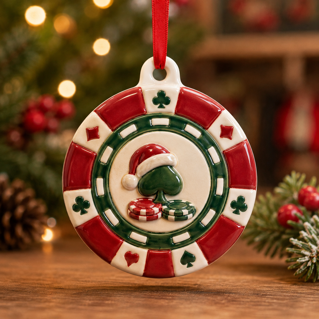 Poker Chip Mica Ornament NCU0TM086