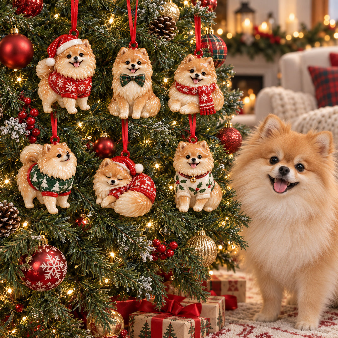 Pomeranian Moments Acrylic Ornament Gift Set NCU0HT281