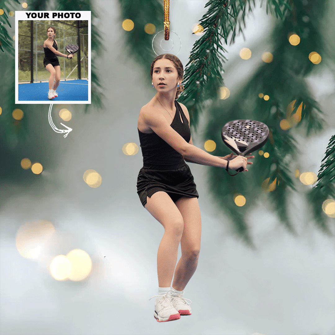 Practice In Style - Personalized Photo Mica Ornament - Gift For Tennis Lovers, Family Members, Wife, Girlfriend