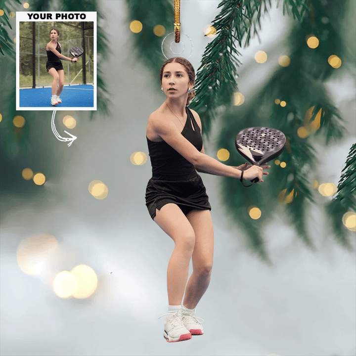 Practice In Style - Personalized Photo Mica Ornament - Gift For Tennis Lovers, Family Members, Wife, Girlfriend