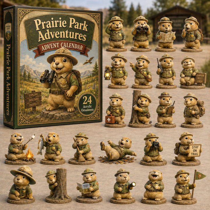 CHRISTMAS KICKOFF 40% OFF - Prairie Park Adventures Advent Calendar 2026 - 24-Day Festive Countdown, Acrylic Charms Blind Box - Gift For Prairie Dog Lovers AC0TH121