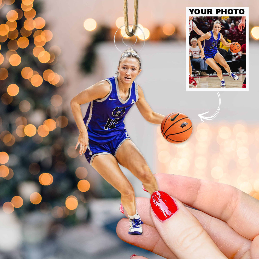 Precision Cross Cut - Personalized Photo Mica Ornament - Christmas Gift For Family Members
