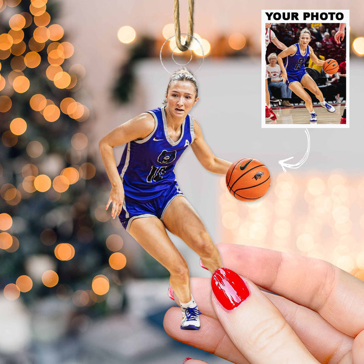 Precision Cross Cut - Personalized Photo Mica Ornament - Christmas Gift For Family Members