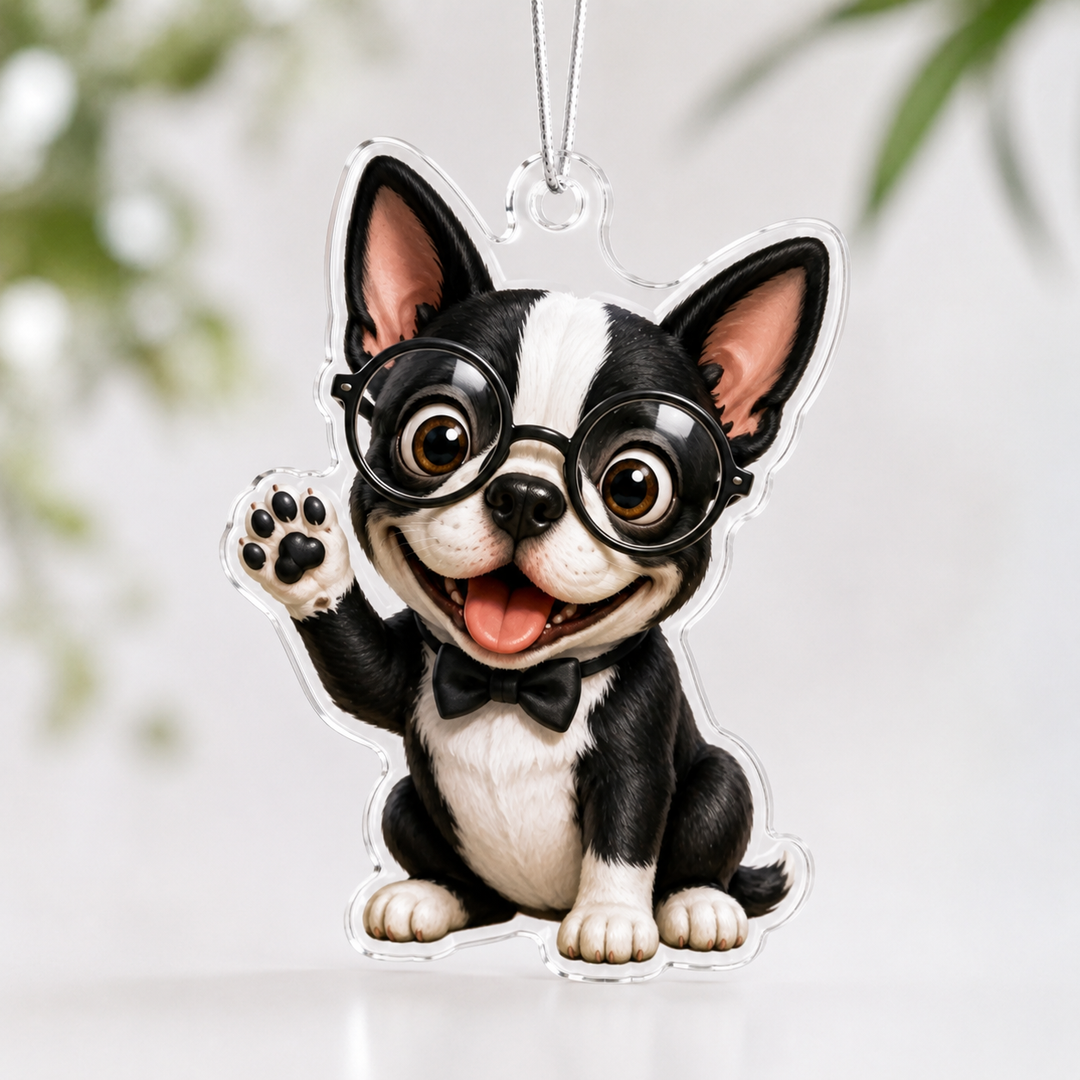Professor Boston Terrier Mica Ornament NCU0NT057