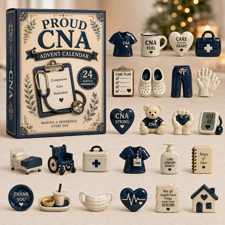 CHRISMAST KICKOFF 40% OFF - Proud CNA Hero Advent Calendar 2026 - 24-Day Festive Countdown, Acrylic Charms Blind Box - Gift For Nurse Lovers AC0TM201