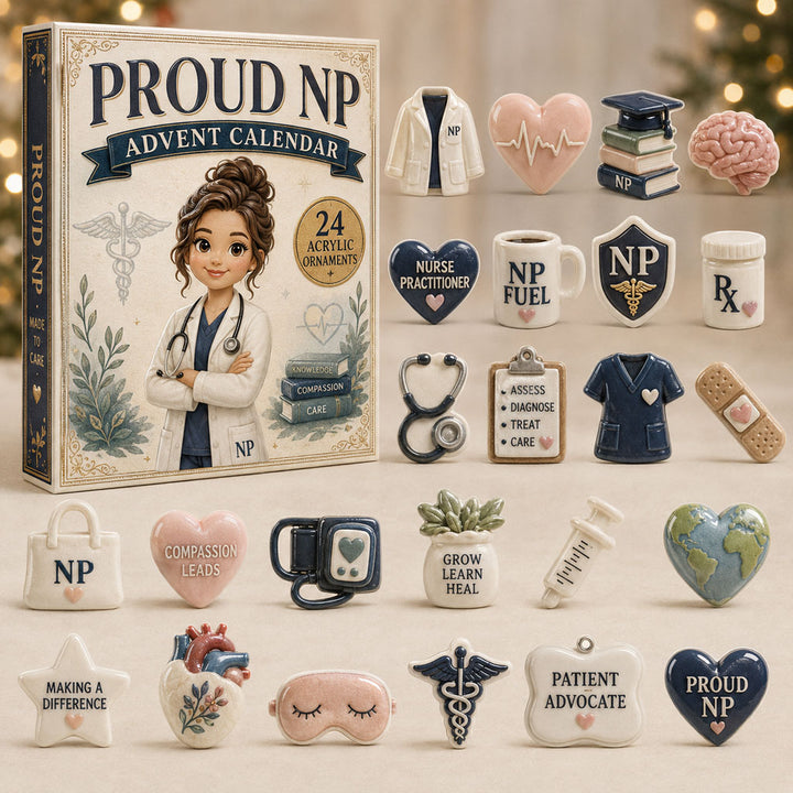 CHRISMAST KICKOFF 40% OFF - Proud NP Specialist Advent Calendar 2026 - 24-Day Festive Countdown, Acrylic Charms Blind Box - Gift For Nurse Lovers AC0TM202