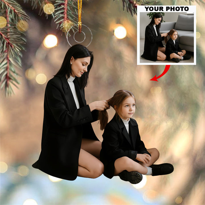 Pure Bond - Personalized Photo Mica Ornament - Christmas Gift For Family Members