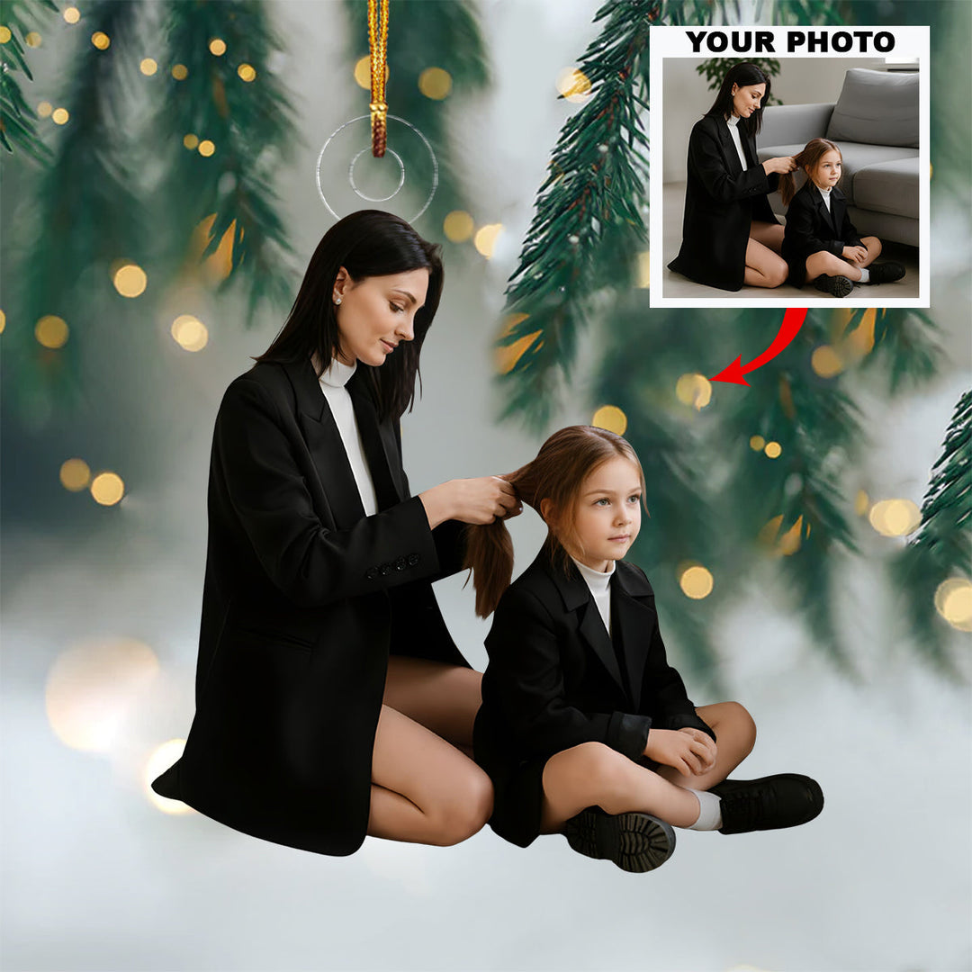 Pure Bond - Personalized Photo Mica Ornament - Christmas Gift For Family Members
