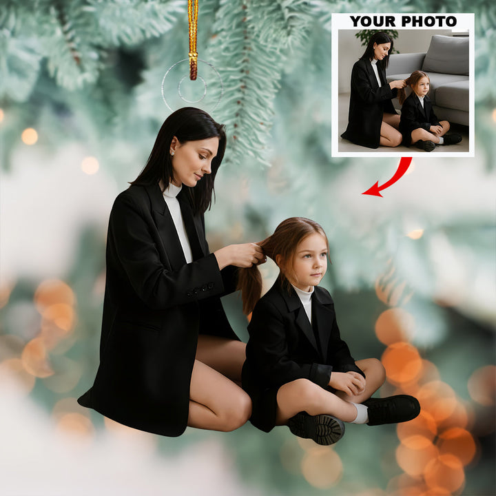 Pure Bond - Personalized Photo Mica Ornament - Christmas Gift For Family Members