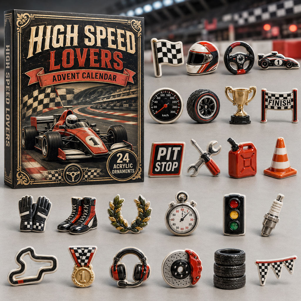 CHRISTMAS KICKOFF 40% OFF - Racing Formula Advent Calendar 2026 - 24-Day Festive Countdown, Acrylic Charms Blind Box - Gift For Racing Lovers AC0TM067