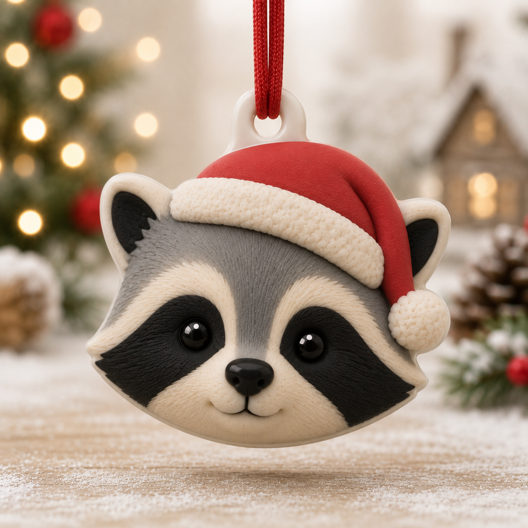 Racoon Cute Face Mica Ornament NCU0TM092