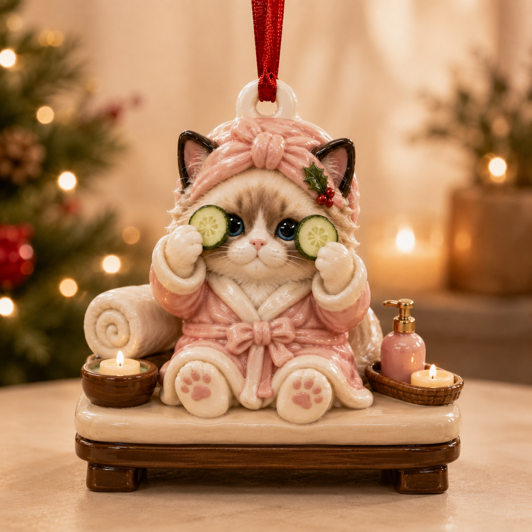 Ragdoll At Spa Mica Ornament NCU0TM057