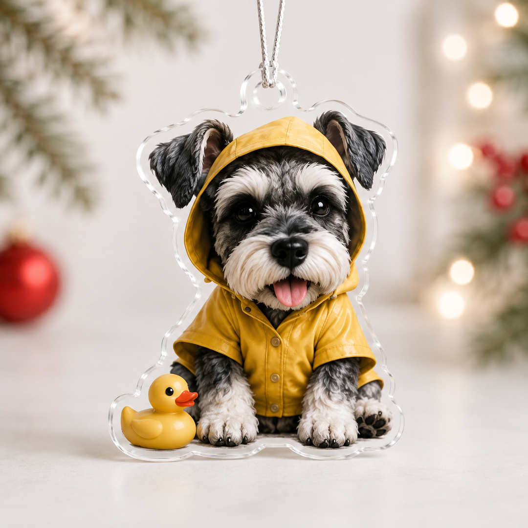 Raincoat Schnauzer Mica Ornament NCU0NT075
