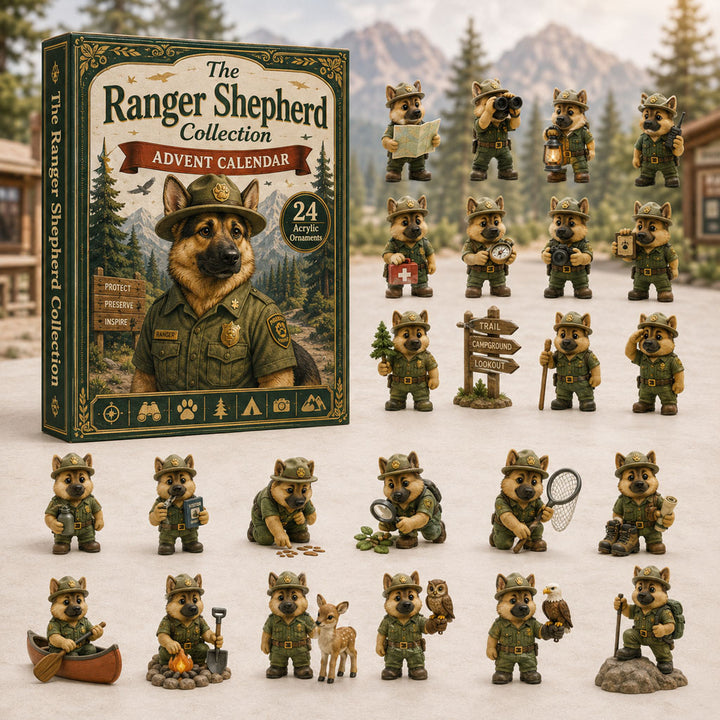 CHRISMAST KICKOFF 40% OFF - Ranger Shepherd Dog Advent Calendar 2026 - 24-Day Festive Countdown, Acrylic Charms Blind Box - Gift For Dog Lovers AC0TH149