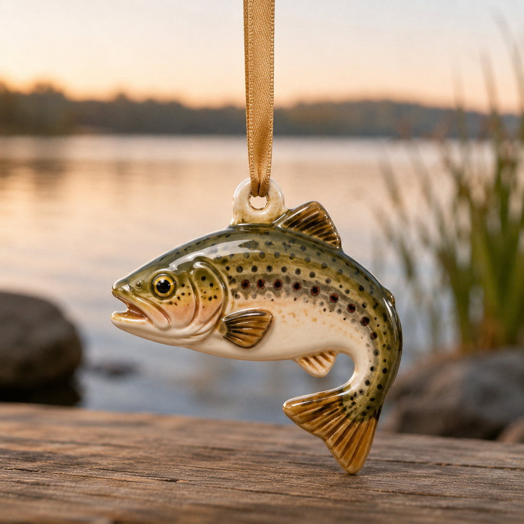 River Fish Mica Ornament NCU0TM035