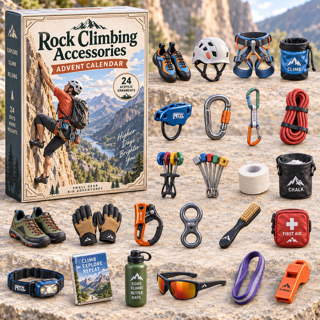 CHRISTMAS KICKOFF 40% OFF - Rock Climbing Accessories Advent Calendar 2026 - 24-Day Festive Countdown, Acrylic Charms Blind Box - Gift For Climbing Lovers AC0NT260