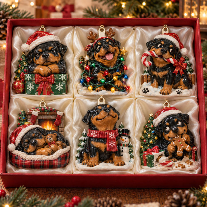 Rottweiler Christmas Acrylic Ornament Gift Set NCU0TH095