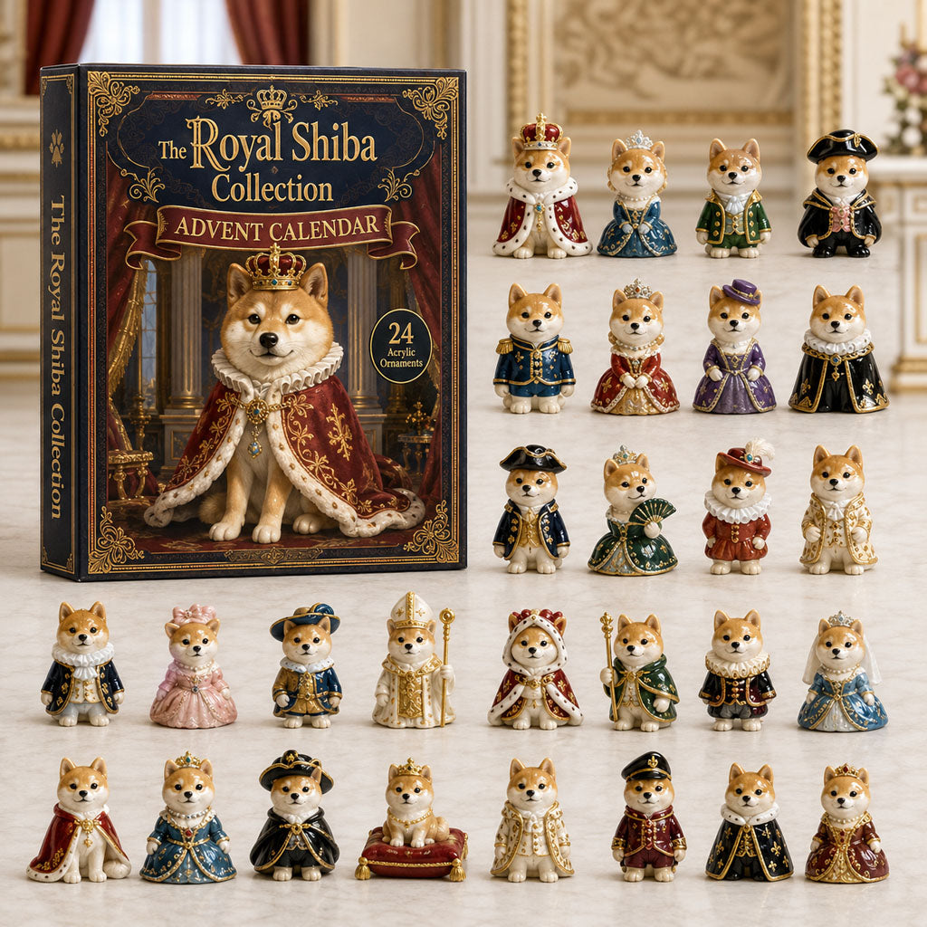 CHRISMAST KICKOFF 40% OFF - Royal Shiba Kingdom Advent Calendar 2026 - 24-Day Festive Countdown, Acrylic Charms Blind Box - Gift For Dog Lovers AC0TH135