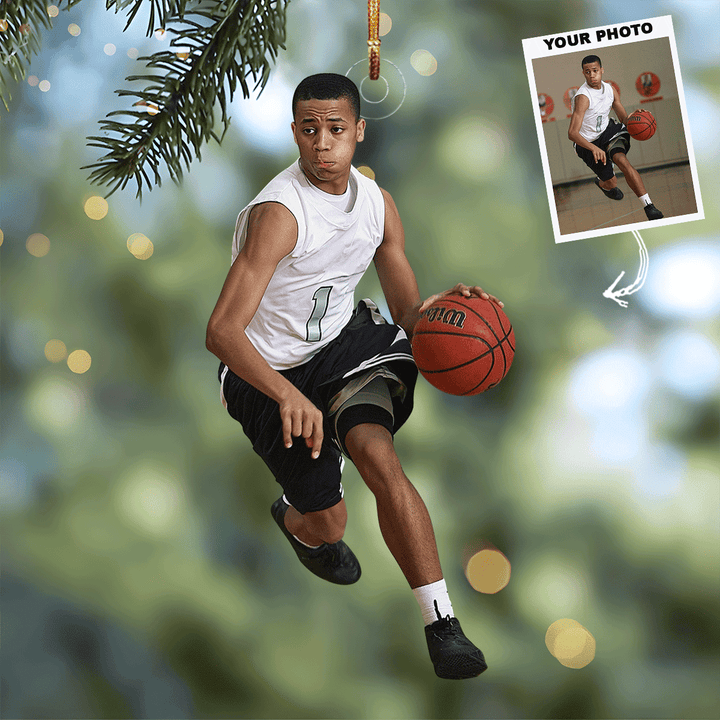 Rush - Personalized Photo Mica Ornament - Gift For Basketball Lovers, Family Members