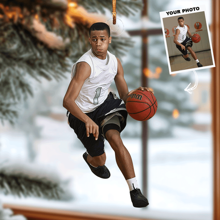 Rush - Personalized Photo Mica Ornament - Gift For Basketball Lovers, Family Members
