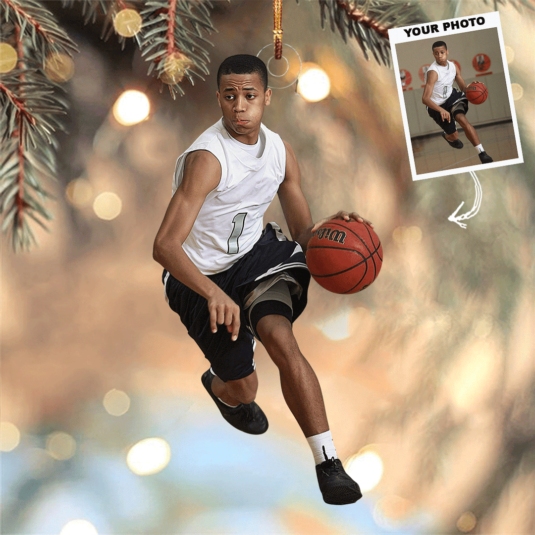Rush - Personalized Photo Mica Ornament - Gift For Basketball Lovers, Family Members