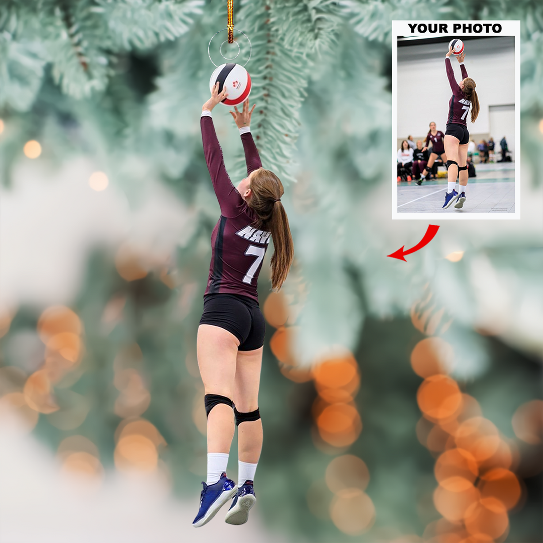 Spike Master - Personalized Photo Mica Ornament - Christmas Gift For Volleyball Lover, Volleyball Player