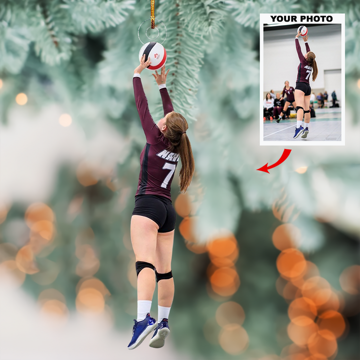 Spike Master - Personalized Photo Mica Ornament - Christmas Gift For Volleyball Lover, Volleyball Player