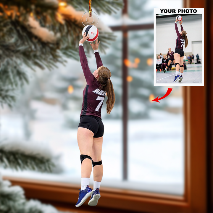 Spike Master - Personalized Photo Mica Ornament - Christmas Gift For Volleyball Lover, Volleyball Player