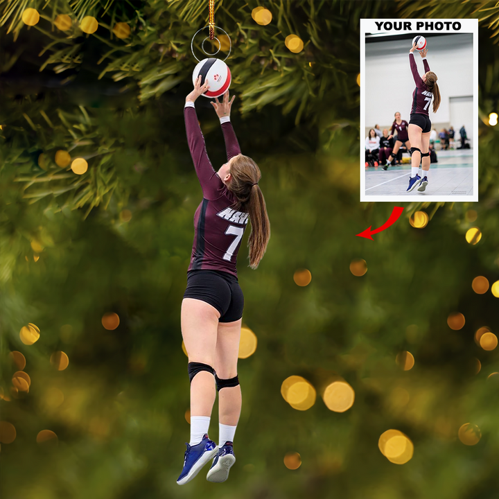 Spike Master - Personalized Photo Mica Ornament - Christmas Gift For Volleyball Lover, Volleyball Player