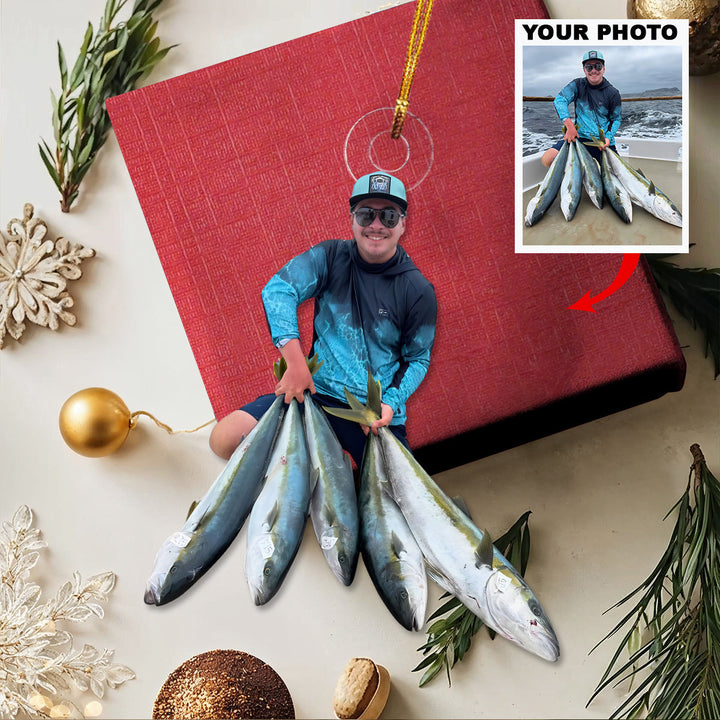 Saltwater Bounty - Personalized Photo Mica Ornament - Christmas Gift For Fishing Lovers