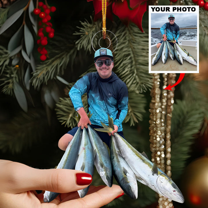 Saltwater Bounty - Personalized Photo Mica Ornament - Christmas Gift For Fishing Lovers